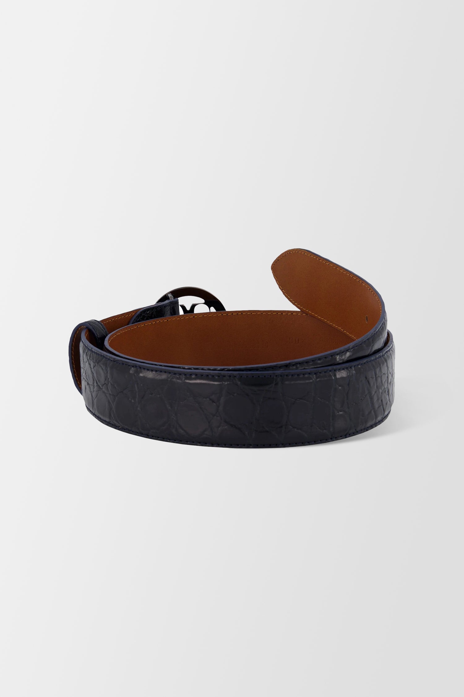 Billionaire Navy Luxury Belt for Men - Premium Genuine Leather Dress Belt with Stainless Steel Buckle - Perfect for Business, Formal Events & Gifting