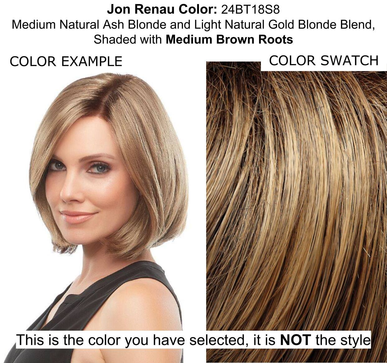Jon Renau Scarlett Petite Wig Bundle (4 Items) - Includes Synthetic Shampoo, Wide Tooth Comb & Styling Guide - Color 24BT18S8 - Perfect for Daily Wear, Cosplay & Hair Loss Solutions