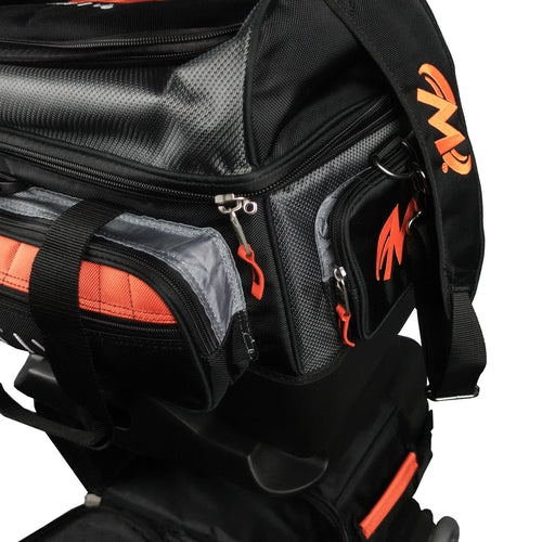 Motiv Vault 6 Ball Roller Bowling Bag - Black & Orange for Professional & League Bowlers | Perfect for Tournaments, Practice & Team Events