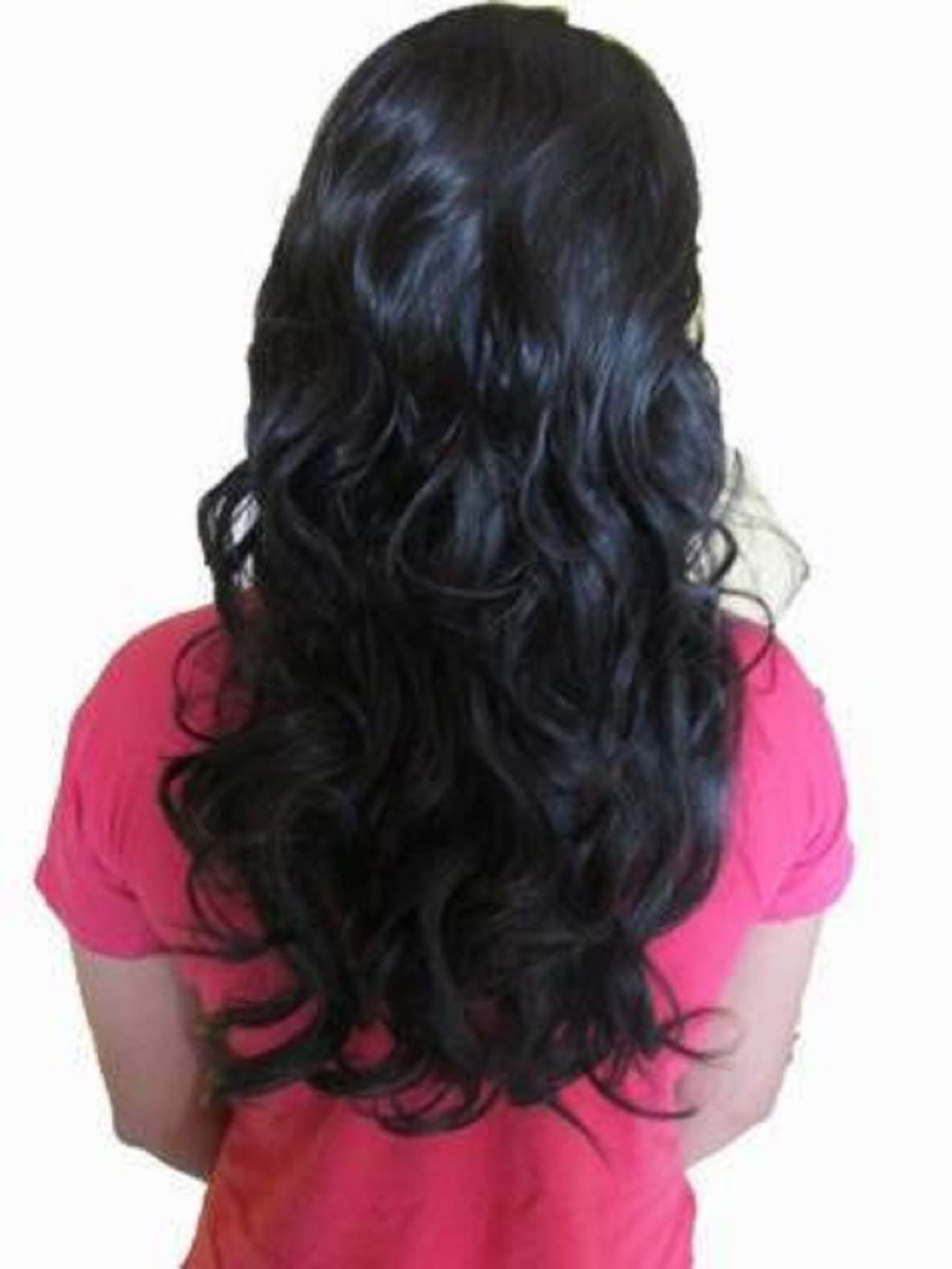 Abrish 22 Inch Synthetic Curly Hair Extensions - Natural Black Clip-In Hair Extensions | Soft & Silky Like Real Human Hair | Perfect for Parties, Weddings & Daily Styling