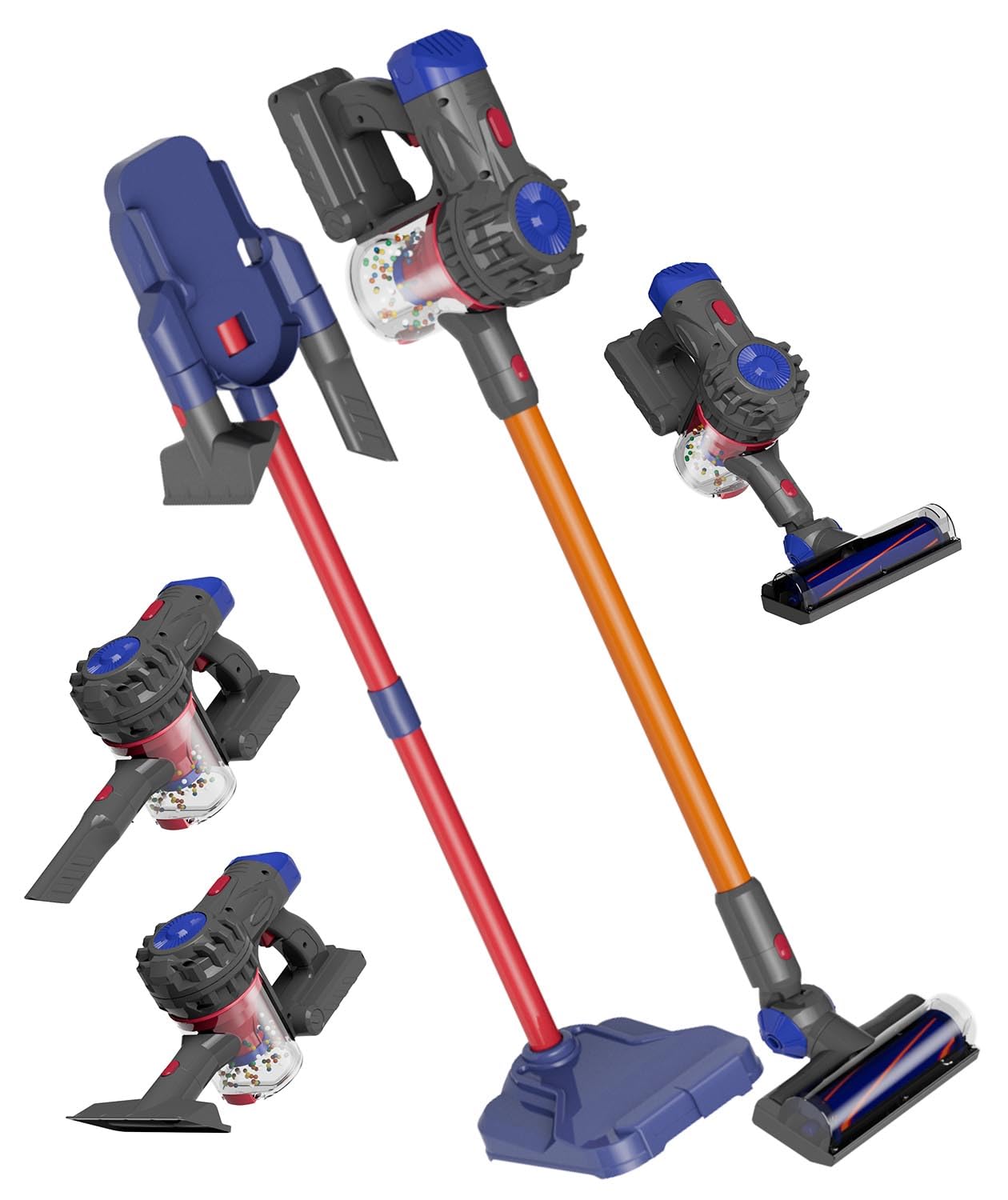 Kids Cordless Toy Vacuum Cleaner with Real Suction & Attachments - Fun Pretend Play Housekeeping Set for Toddlers Age 3+ | Perfect for Early Learning & Indoor Cleaning Games