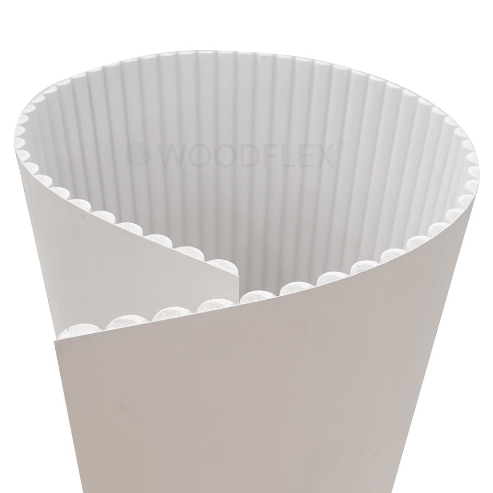 WOODFLEX White Primed Flexible Half Round Molding 2700mm x 600mm - Perfect for Crown Molding, Ceiling Trim & Interior Decoration