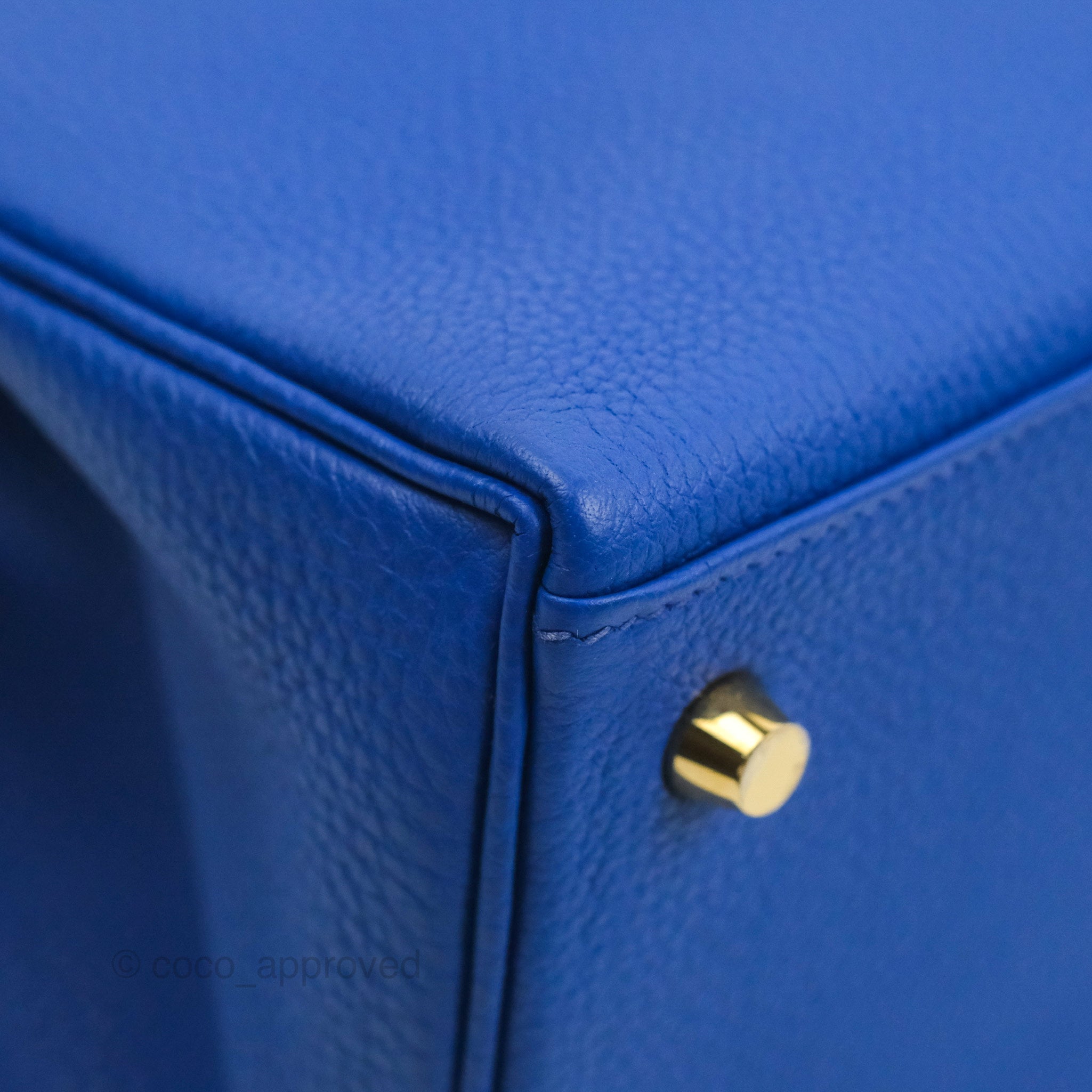 Authentic Hermès Kelly Retourne 28 Handbag in Bleu Royal Togo Leather with Gold Hardware - Luxury Shoulder Bag for Women, Perfect for Work, Travel & Special Occasions