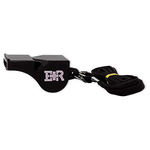 Safety Whistle with Lanyard - Loud Emergency Whistle for Hiking, Running & Outdoor Activities - Black