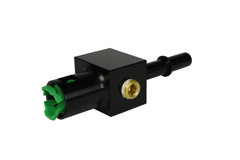 Aeromotive 3/8in Quick Connect Fitting with AN-08 Port & 1/8in Gauge Port - High Performance Fuel Line Connector for Racing & Automotive Applications