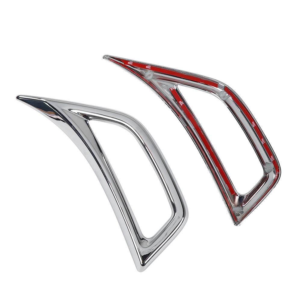 JeCar Chrome Fender Vent Cover Trim for 2018-2023 Jeep Wrangler JL JLU Sport Sahara Rubicon Willys & Unlimited & Gladiator JT - Durable Exterior Accessories for Off-Road & Street Driving