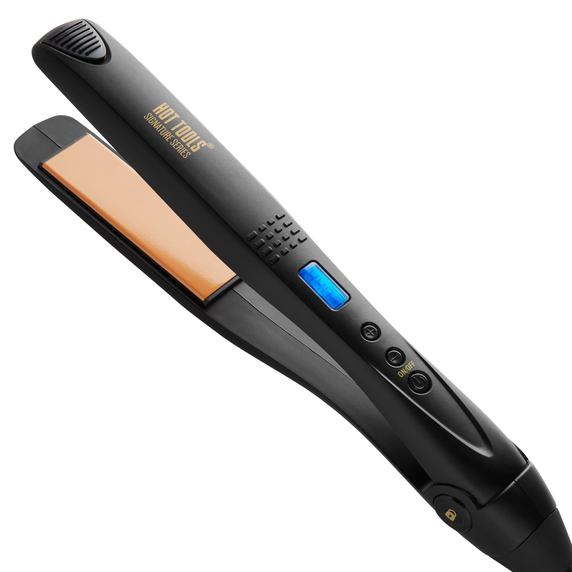 Best HOT TOOLS Signature Series Digital Flat Iron 1 Inch - Professional Hair Straightener for Smooth, Shiny & Frizz-Free Hair - Perfect for Home & Salon Use