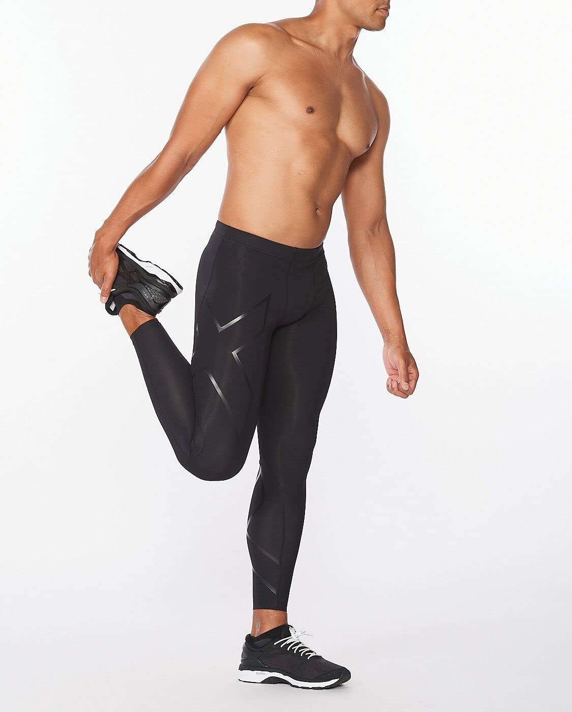 2XU Men's Core Compression Tights - Performance & Recovery Workout Leggings for Running, Gym & Training - High Waist Athletic Tights for Men