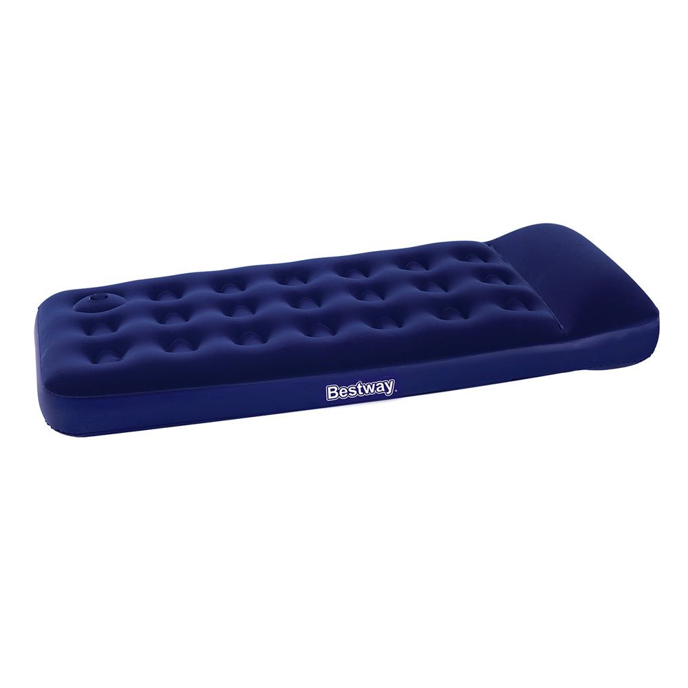 Bestway Single Size Inflatable Air Mattress - Navy Blue Portable Guest Bed for Camping, Travel & Home Use
