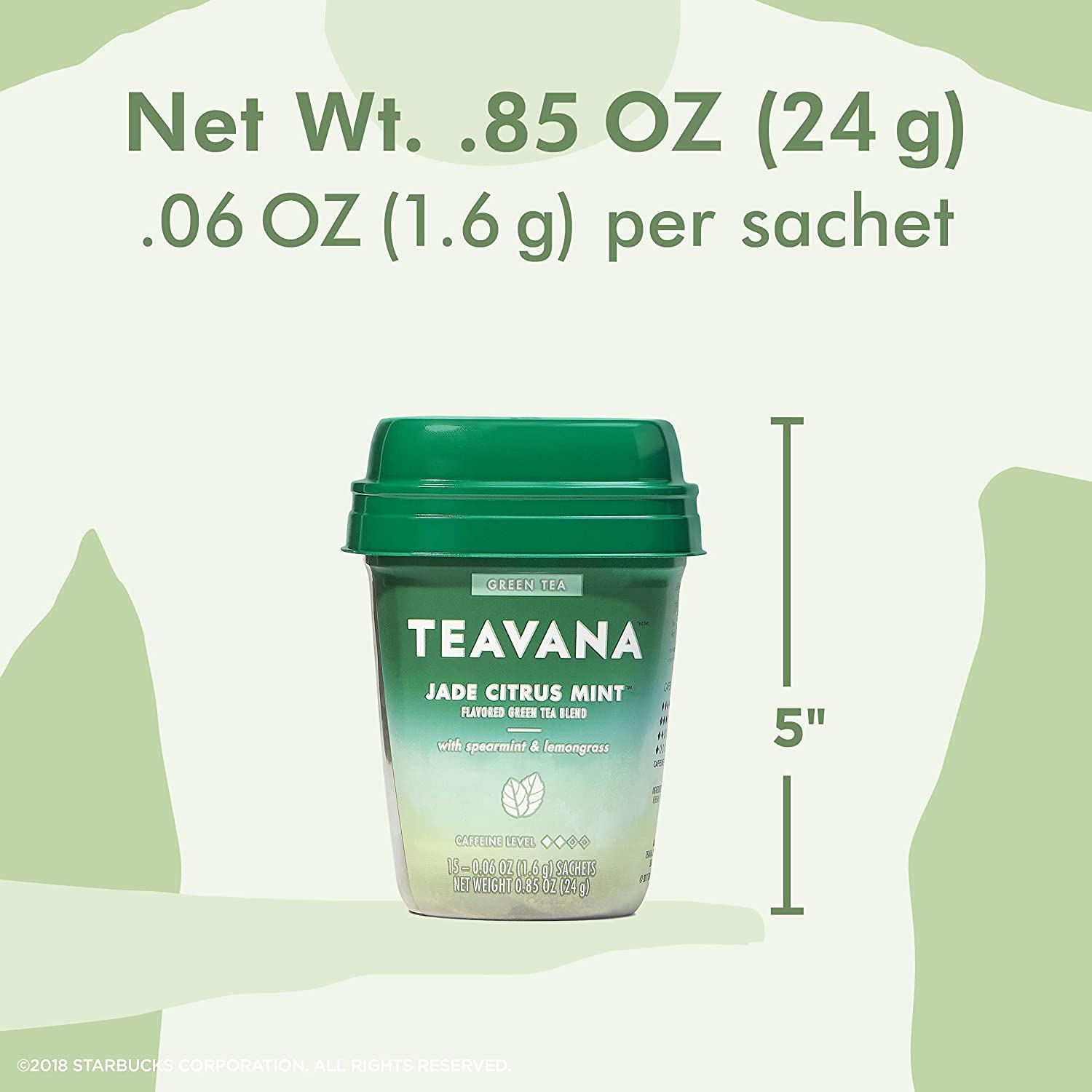 Premium Jade Citrus Mint Green Tea - 0.85oz | Natural Flavored Herbal Tea Bags | Refreshing & Antioxidant-Rich | Perfect for Morning Boost or Afternoon Relaxation