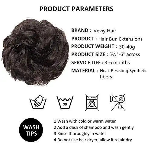 Donut Chignon Hair Bun Hairpiece - Seamless Hair Donut for Perfect Buns & Updos - Great for Weddings, Prom, and Everyday Hairstyles