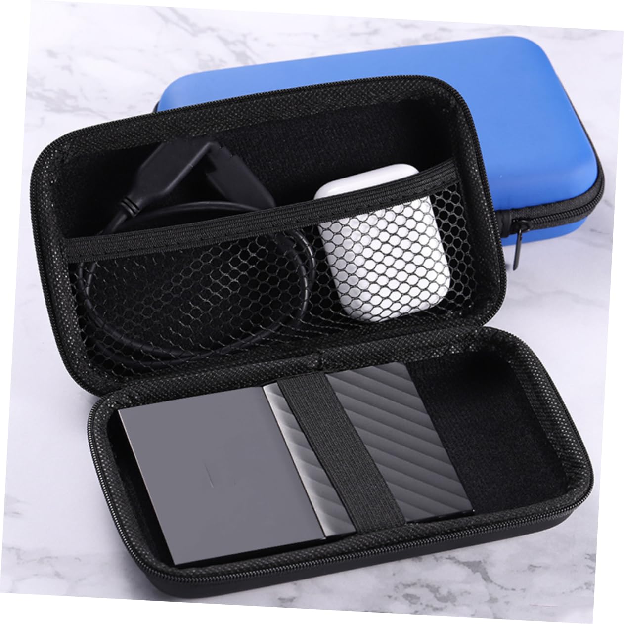 Uonlytech Shockproof Laptop Charger Pouch - Travel Organizer Bag for Electronics, Cables & Earphones (Black) | Perfect for Business Trips, Commuting & Tech Accessories Storage