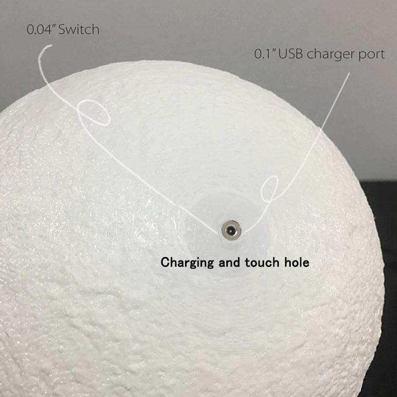 3D Moon Lamp with Remote Control - Realistic Lunar Night Light for Bedroom, Nursery, Gift | Perfect for Relaxation, Meditation & Home Decor