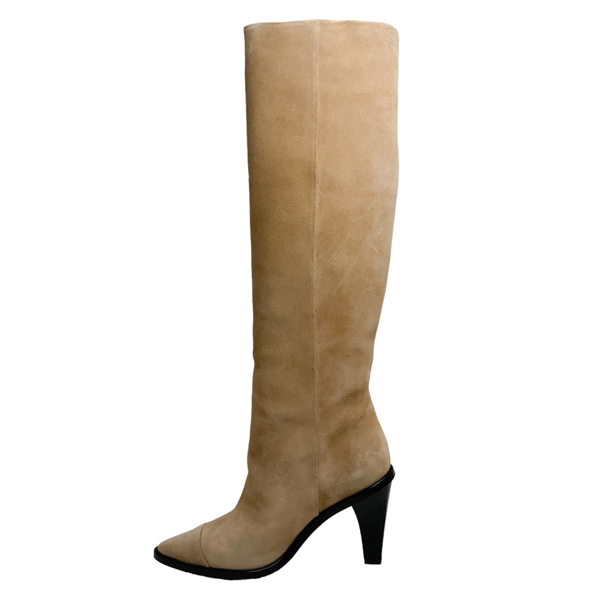 Iro Beige Suede Drova Boots for Women - Stylish Ankle Boots with Chunky Heel | Perfect for Fall Outfits, Office Wear & Date Nights