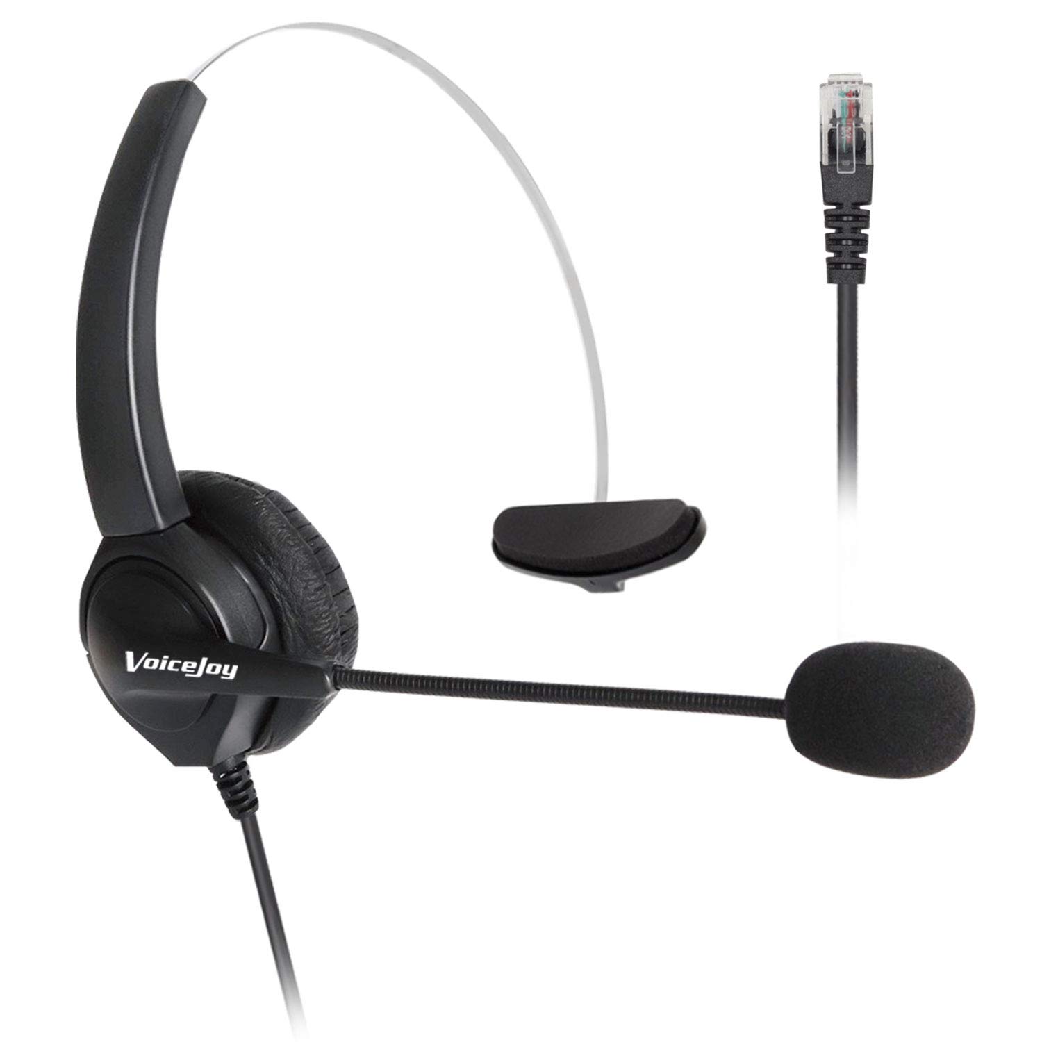 Noise Cancelling Monaural Headset with Mic for Cisco IP Phones - 4-Pin RJ9 Corded Office Headphones for Call Centers & Business Communications (Compatible with Cisco IP Desk Phones) - Perfect for Customer Service, Remote Work & Professional Office Use