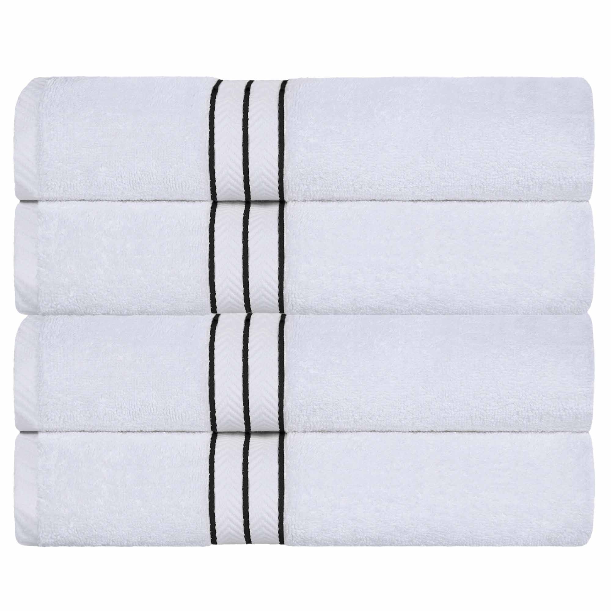 Premium Turkish Cotton Bath Towel Set - Ultra Plush, Highly Absorbent 4-Piece Set for Spa, Bath & Luxury Home Decor
