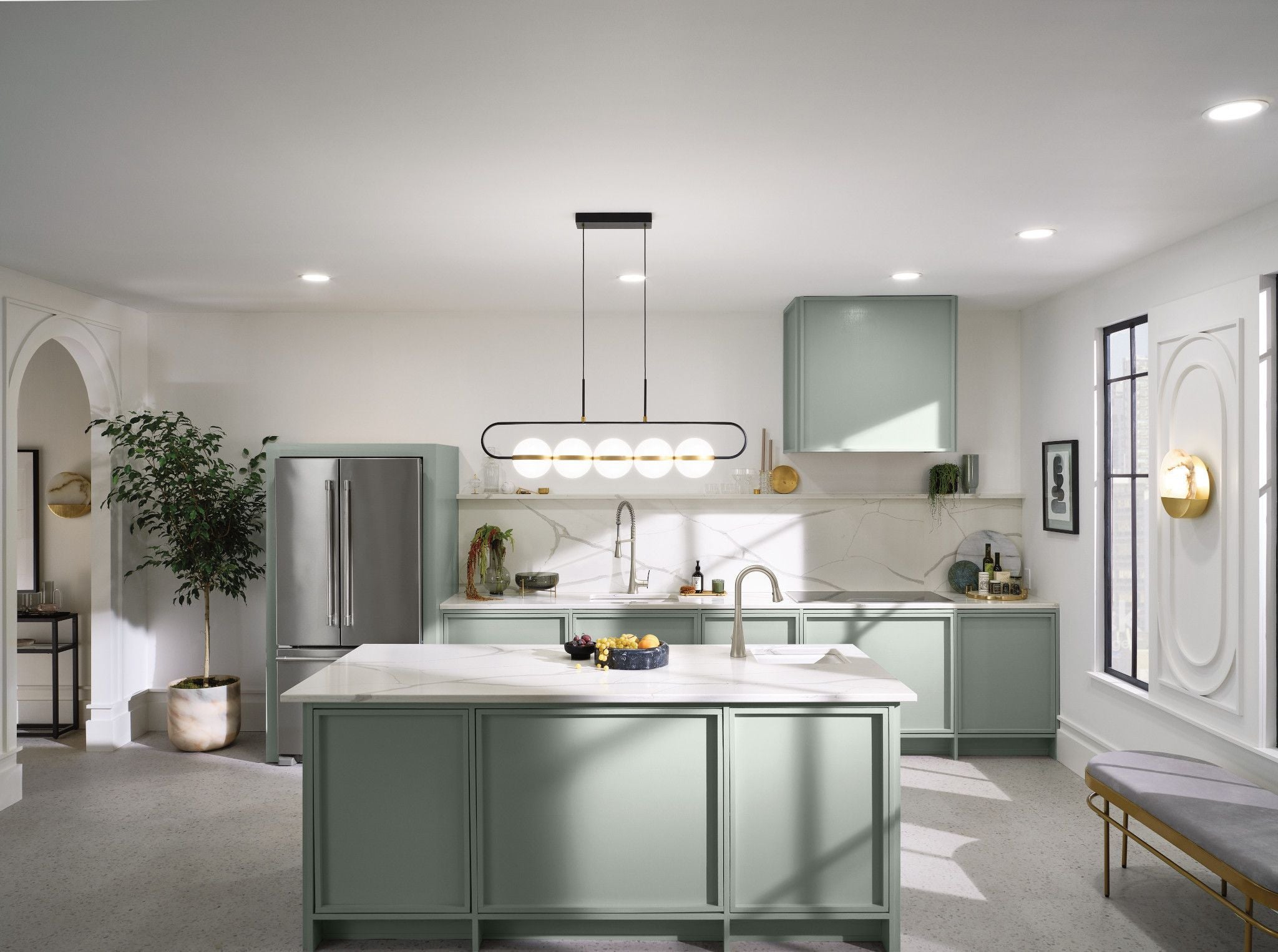 MOEN® Pre-Rinse Spring Kitchen Pull-Down Faucet with Spot Resist Stainless Steel Finish - Perfect for Modern Kitchens and High-Traffic Restaurants
