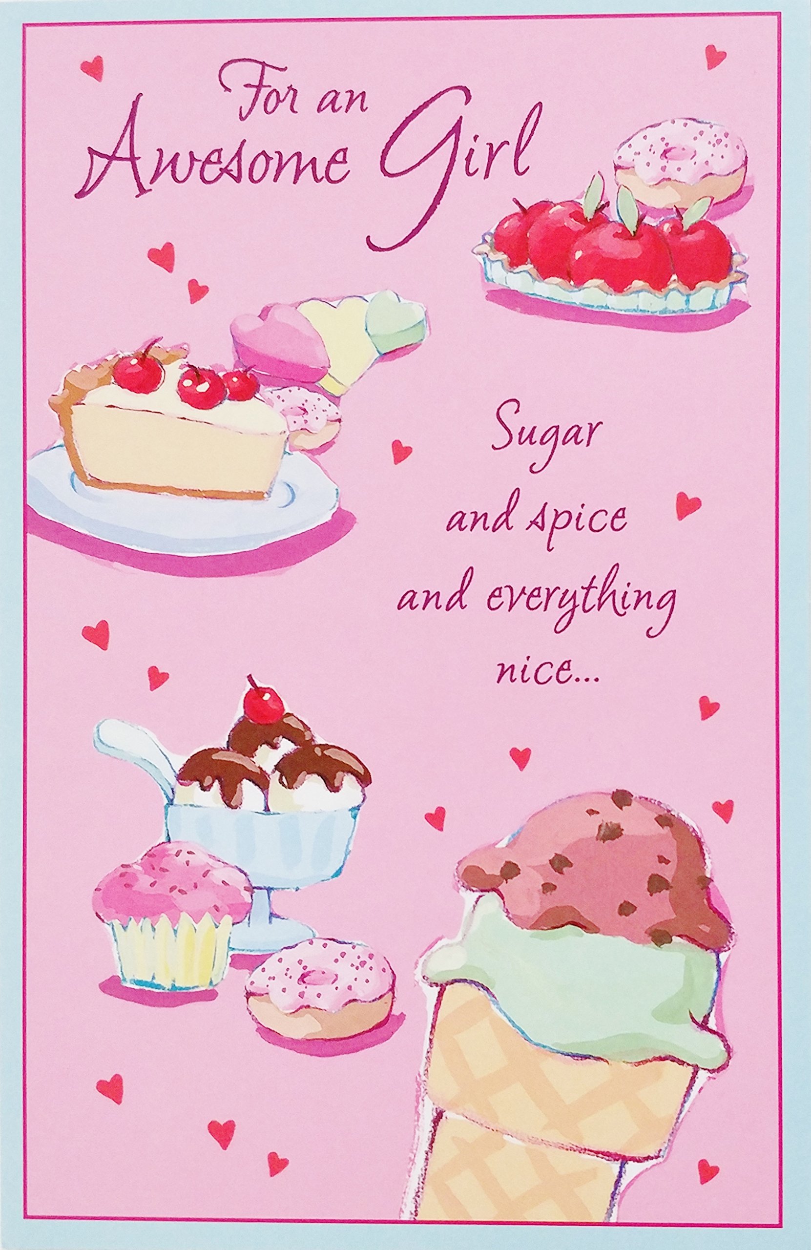 Valentine's Day Greeting Card for Girls - Sweet & Spicy Design with Heartfelt Message | Perfect for Girlfriends, Wives, Daughters & Loved Ones | Birthday, Anniversary & Romantic Occasions