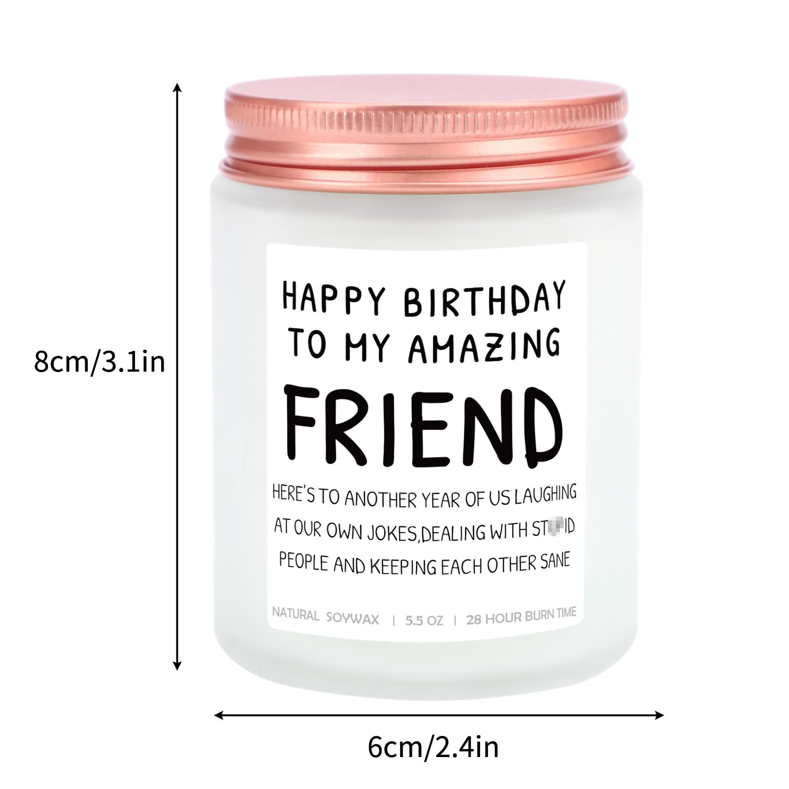 Funny Happy Birthday Gifts for Women - Best Friend, Coworker & Bestie Present - Lavender Scented Candle Gift for Mom, Christmas & Mother's Day - Perfect for Relaxation, Home Decor & Stress Relief