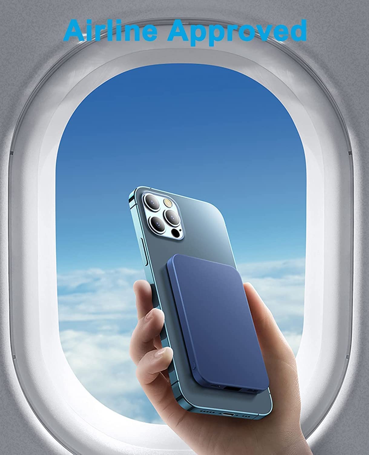 AOGUERBE 10000mAh Magnetic Wireless Power Bank with LED Display - 22.5W PD Fast Charging, USB-C Portable Charger Compatible with iPhone 16/15/14/13/12 Pro/Mini/Pro Max - Perfect for Travel, Office & Outdoor Activities