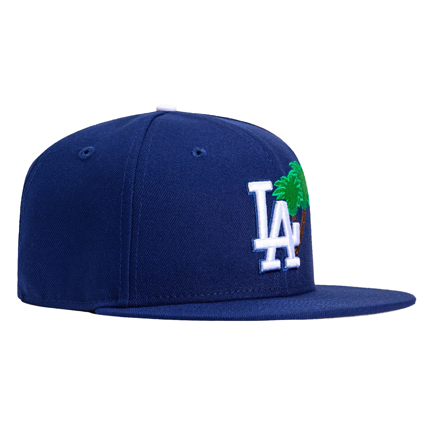 New Era 59Fifty Los Angeles Dodgers Palm Tree Snapback Hat - Royal Blue & White - Official MLB Baseball Cap for Men & Women - Perfect for Games, Streetwear & Summer Outfits