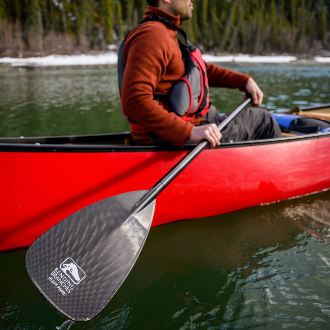 Bending Branches Black Pearl ST Carbon Straight Shaft Canoe Paddle - Lightweight & Durable Carbon Fiber Canoeing Paddle for Kayaking, Fishing, and Outdoor Water Sports