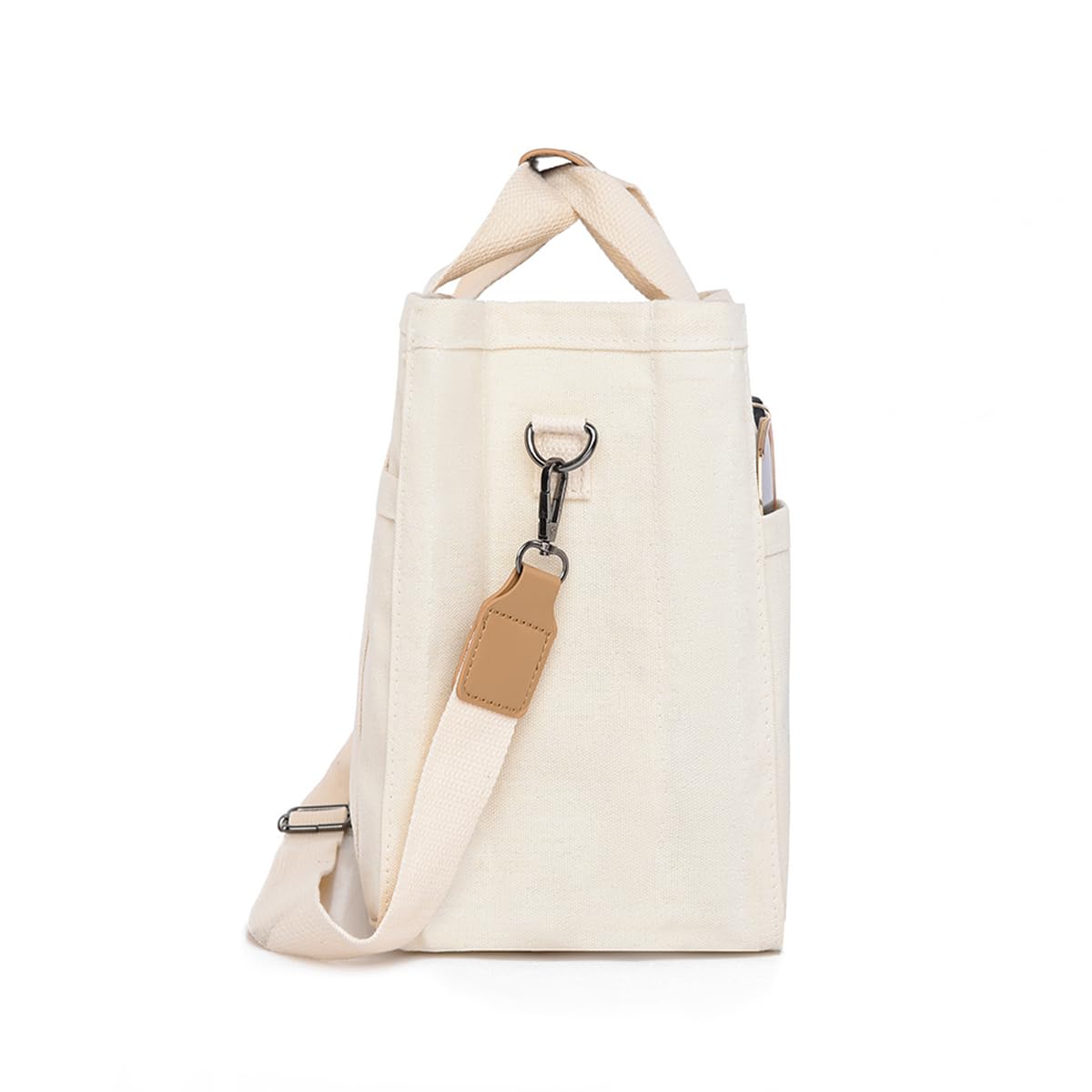 Stylish Canvas Tote Bag for Women with Multiple Pockets - Trendy Crossbody Shoulder Handbag with Spacious Compartments | Perfect for Work, Travel, Shopping & Daily Use