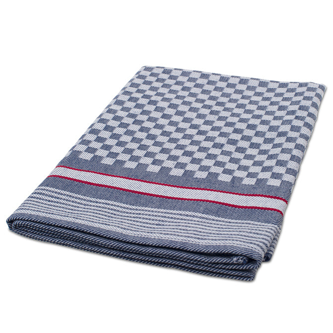 5-Pack Extra Large Black Check with Red Stripe Side Towels - Perfect for Kitchen, Gym, Sports & Outdoor Activities