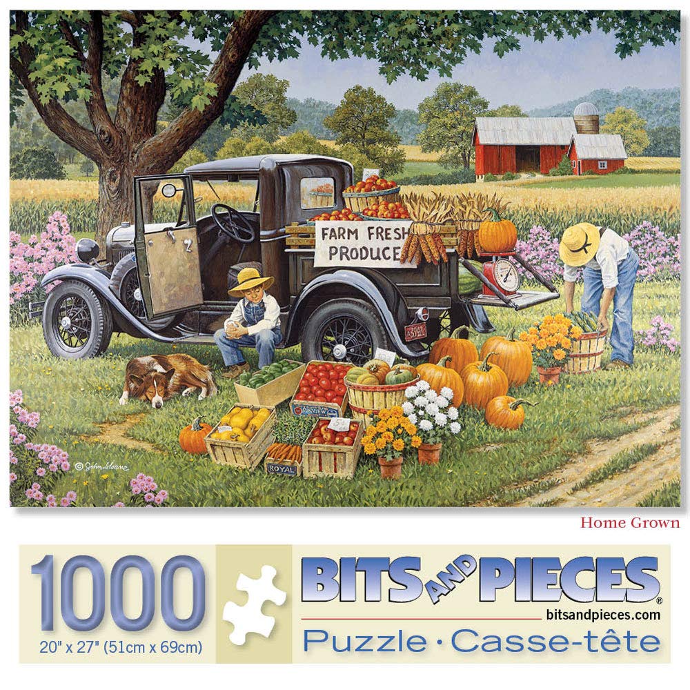 1000 Piece Jigsaw Puzzle for Adults - Fall On The Farm by Artist John Sloane, 20