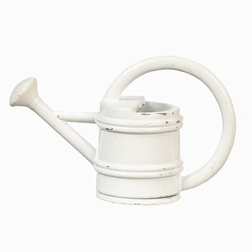Mini White Watering Can for Dollhouse - Small Decorative Watering Can for Miniature Gardens, Fairy Gardens, and DIY Crafts - Perfect for Dollhouse Accessories and Tiny Plant Care