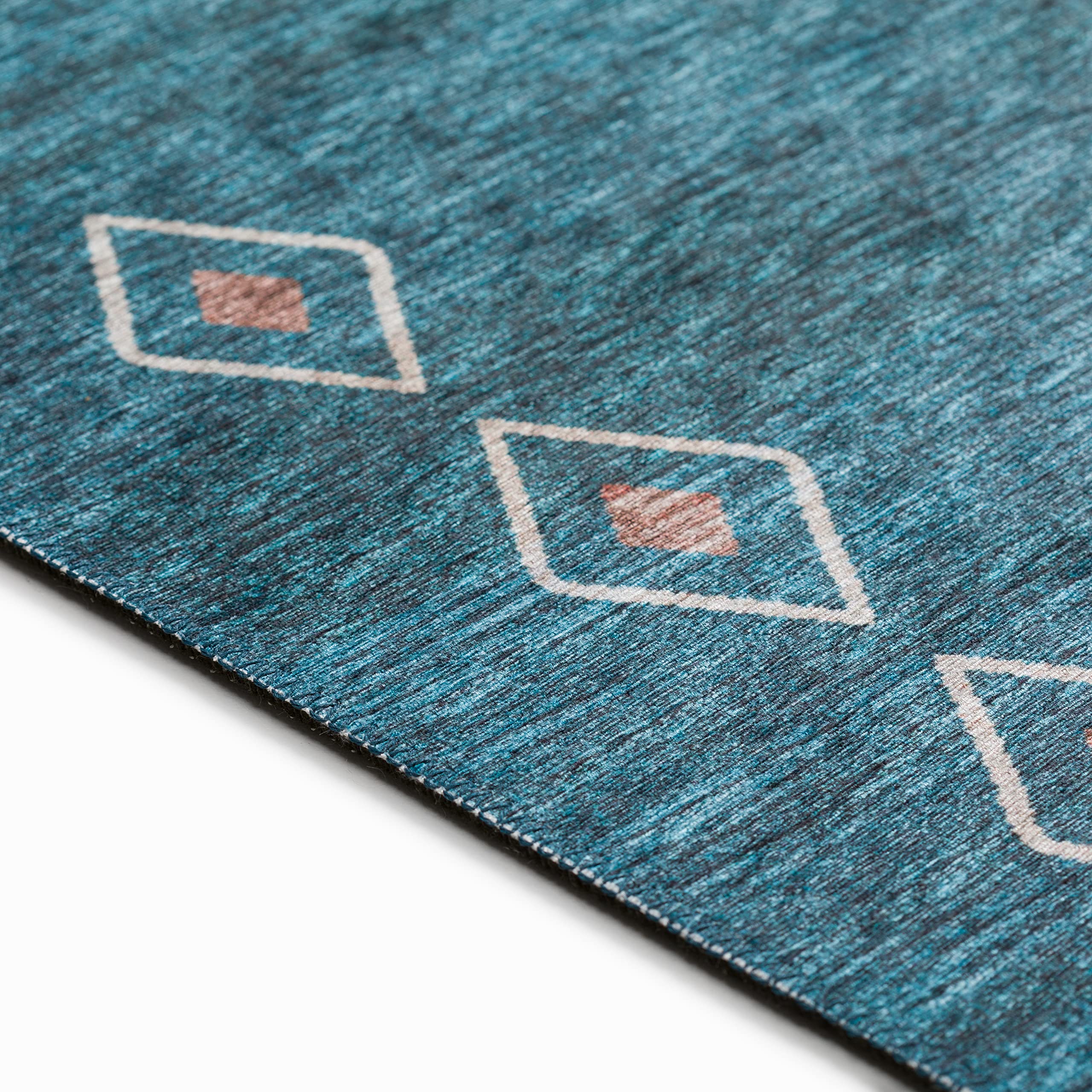 Addison Rugs Yuma AYU33 Blue 8' x 8' Square Area Rug - Soft & Durable for Living Room, Bedroom, or Office Decor