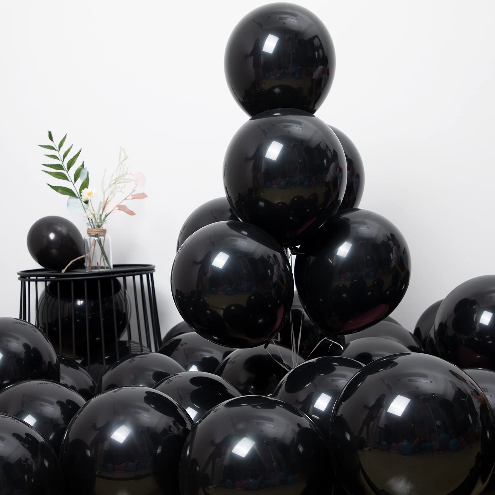 Styirl Black Balloons Arch Kit - 110 pcs 36/18/12/10/5 Inch Latex Party Balloons for Birthday, Christmas, Graduation, Gender Reveal & Baby Shower Decorations - Perfect for Indoor & Outdoor Party Decor