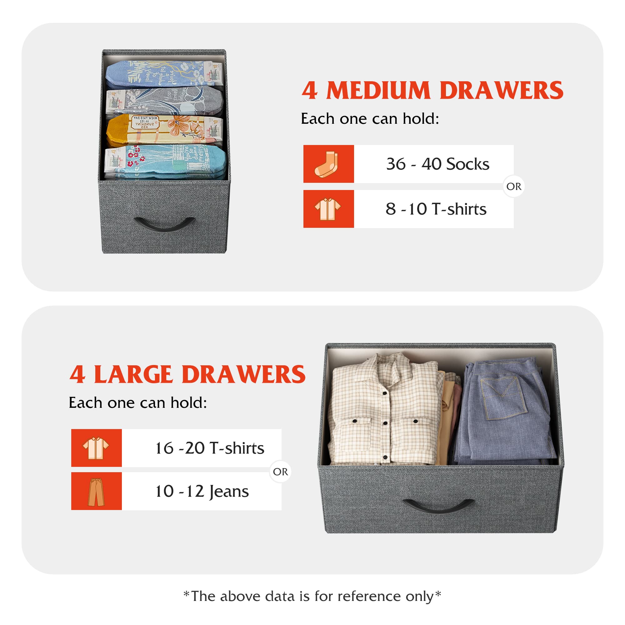 8-Drawer Fabric Dresser for Bedroom Storage - Dark Grey Chest of Drawers for Living Room, Closet & Hallway Organization | Perfect for Small Spaces & Home Décor