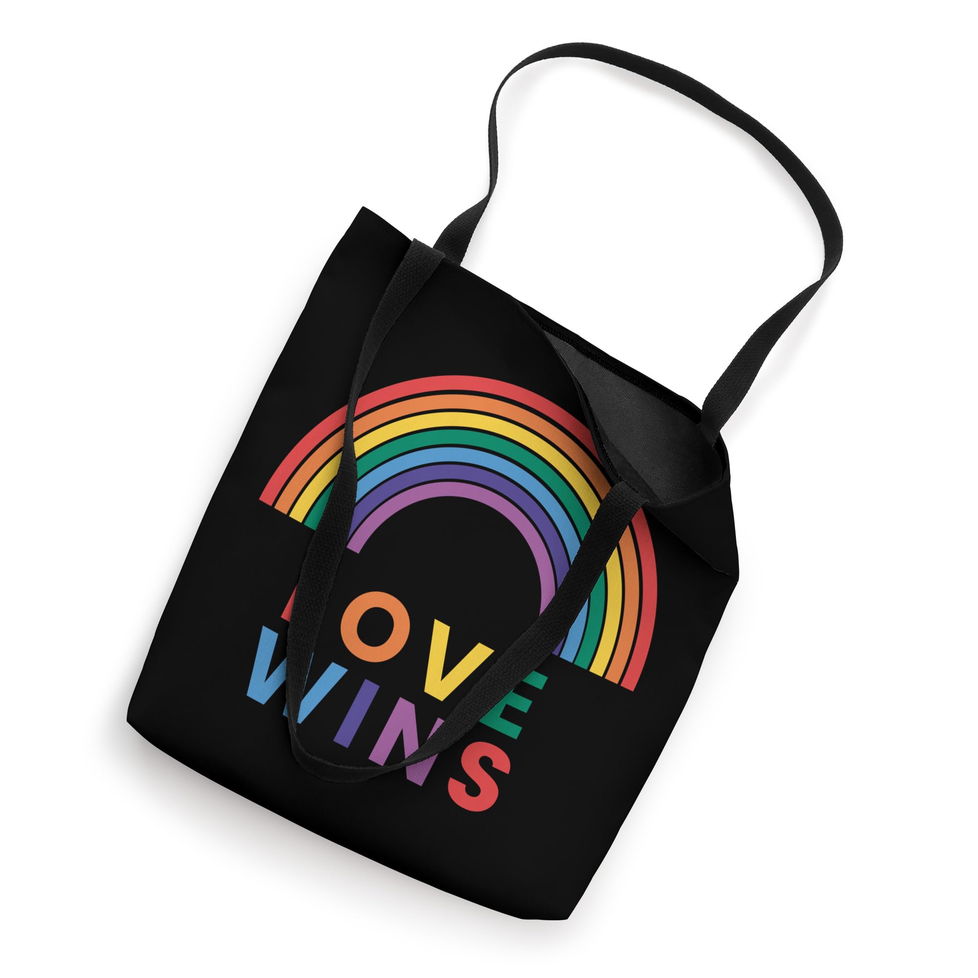 Love Wins Tote Bag - Eco-Friendly Canvas Shopping Bag for Women & Men - Perfect for Groceries, Beach, Work & Everyday Use