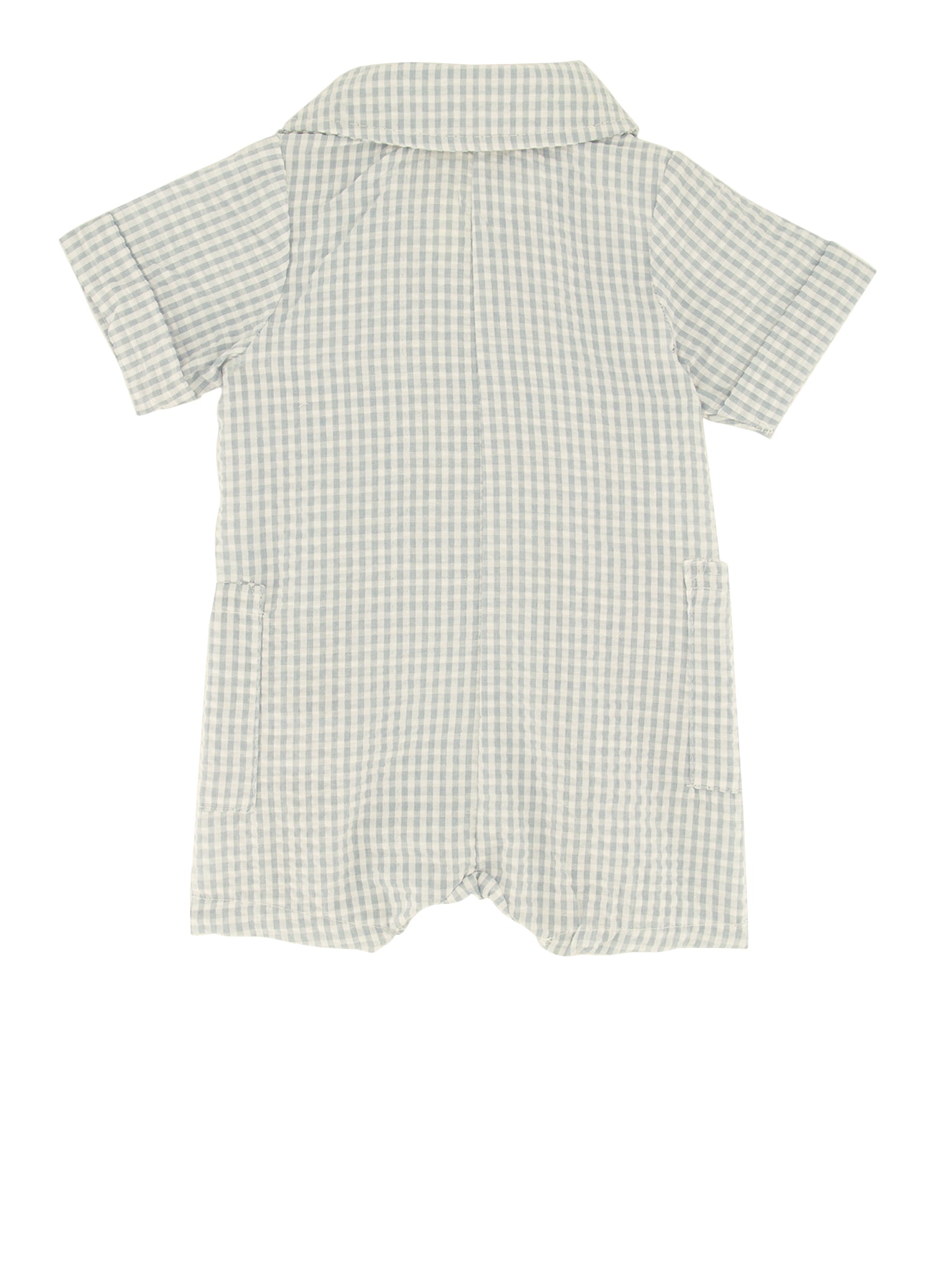 Baby Boys 0-9 Months Soft Gauze Knit Gingham Print Romper Outfit with Matching Bucket Hat | Newborn Summer Clothes for Boys | Perfect for Playdates, Beach Trips & Photo Shoots