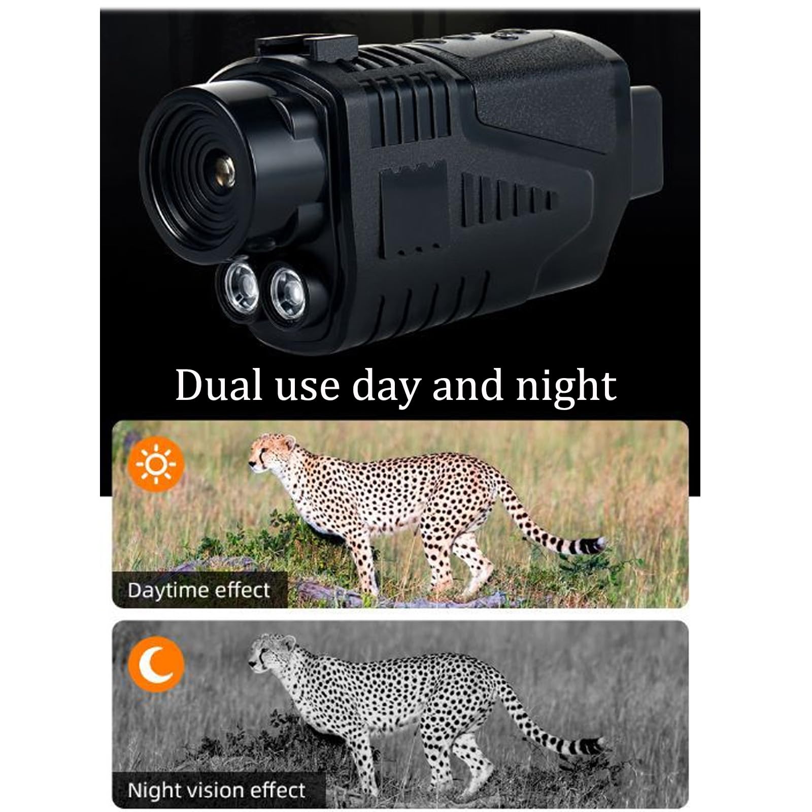 YSFHYAN Digital Night Vision Monocular - 7-Speed IR Light Adjustment, Day & Night Use for Hunting, Wildlife Observation, Night Photography & Security Surveillance