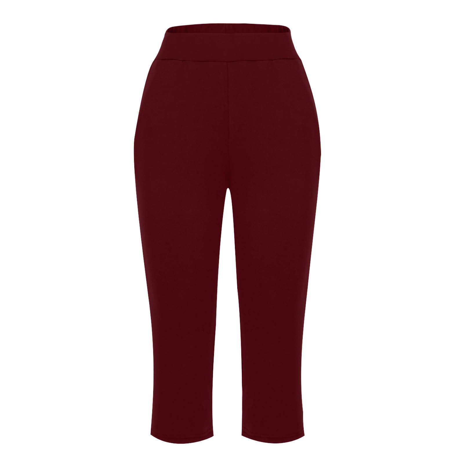 Women's Capri Yoga Pants - Soft Summer Workout Sweatpants with Pockets | Comfy Lounge & Sleep Pajama Pants for Home, Gym, and Outdoor Activities