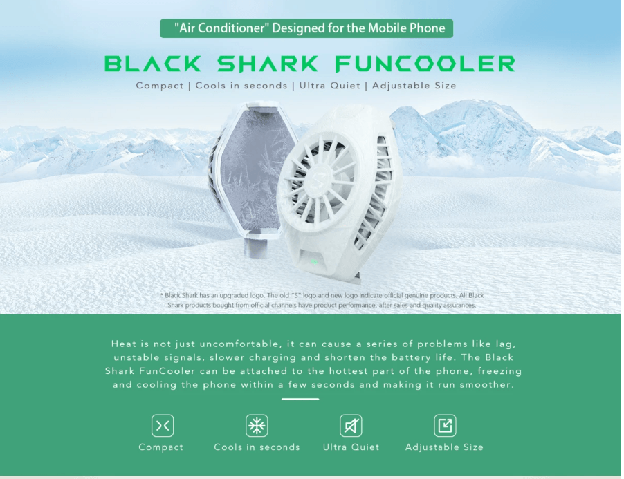 Xiaomi Black Shark Fun Cooler - Portable Phone Cooling Fan for Gaming, Streaming & Overheating Protection - Perfect for Mobile Gamers & Heavy Users