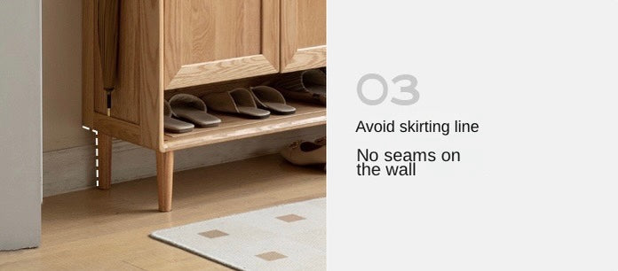 Solid Oak Wood Shoe Storage Cabinet with Bench - Entryway Shoe Organizer for Hallway, Living Room & Bedroom - Perfect for Changing Shoes & Organizing Footwear