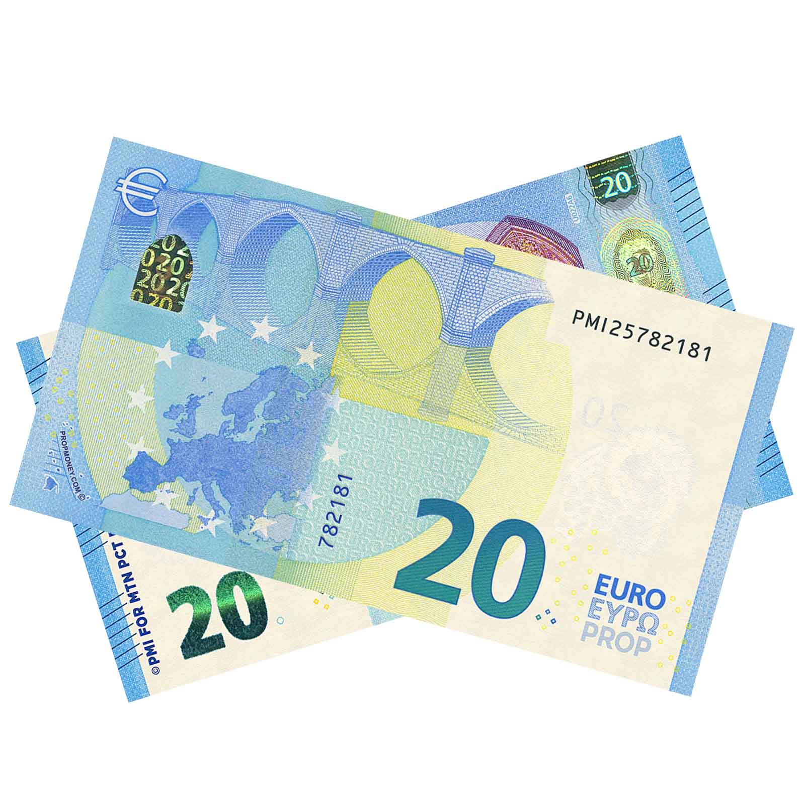 20 Euro Prop Money - Realistic Fake Banknotes for Movies, TV Shows, and Educational Use