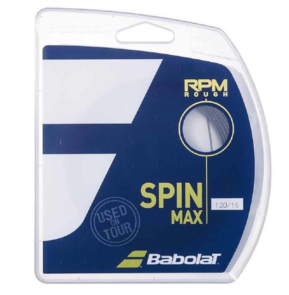 Babolat RPM Rough 17/1.25 Tennis String (Black) | High-Performance Polyester Tennis Racket String | Perfect for Competitive Play & Tournament Matches