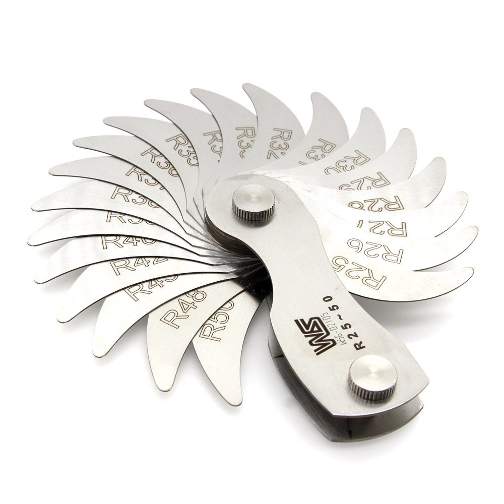 0.3-50mm Stainless Steel Radius Gauge Set - Precision Measuring Tools for Metalworking, Woodworking & DIY Projects