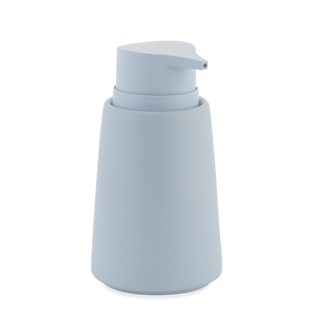Modern Matte Blue Ceramic Soap Dispenser and Lotion Pump Set - Elegant Bathroom Accessories for Sink Countertop, Vanity Decor, and Guest Bath Essentials