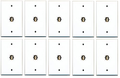 RiteAV 10-Pack USB A to A Coupler Keystone Wall Plate for Computer & Printer - High-Speed Data Transfer, Home & Office Networking Solution