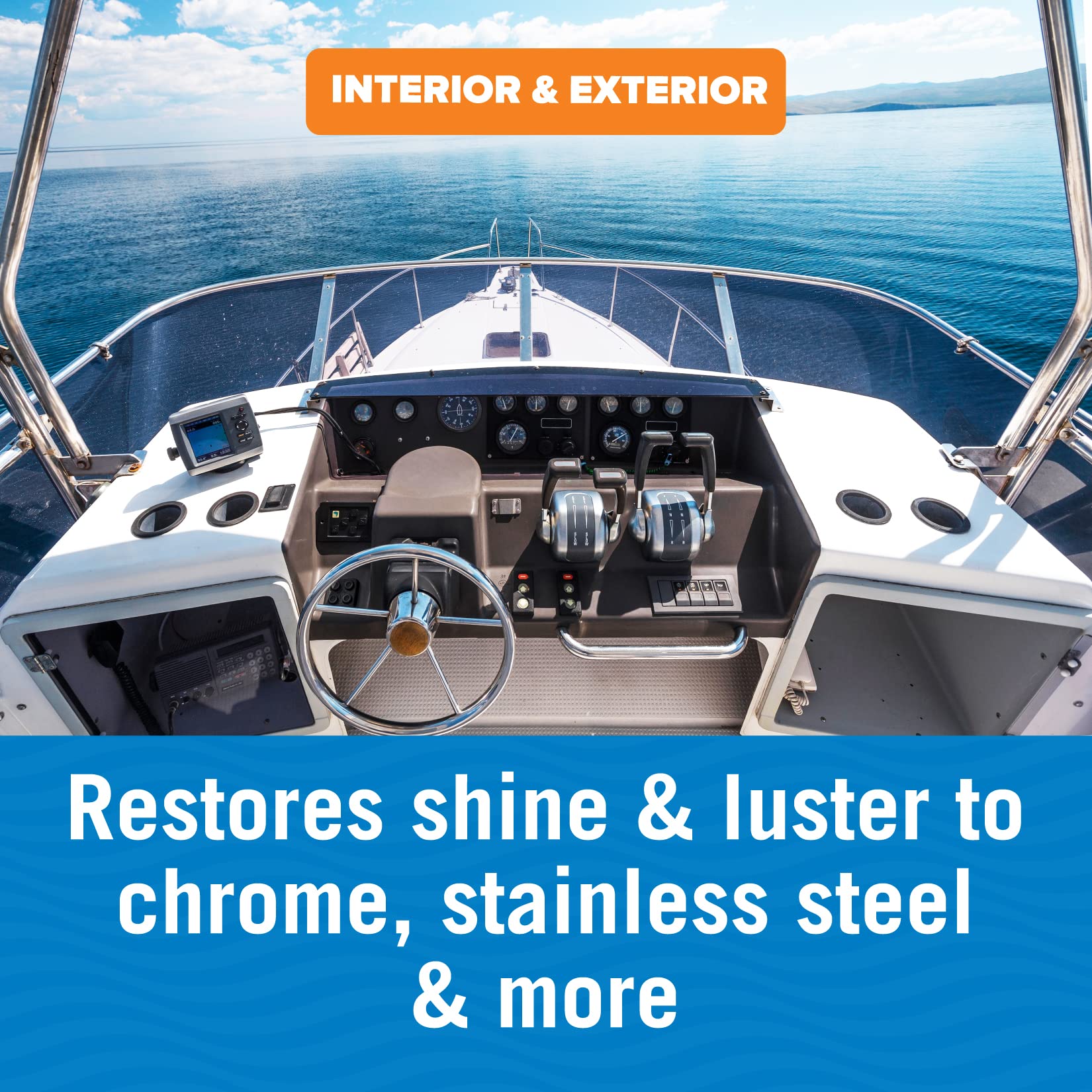 Premium Metal Polish Cleaner - Chrome & Marine Grade for Boats, Cars, Aluminum & Stainless Steel | Restores Shine & Protects Surfaces | Ideal for Automotive, Marine & Household Metal Care