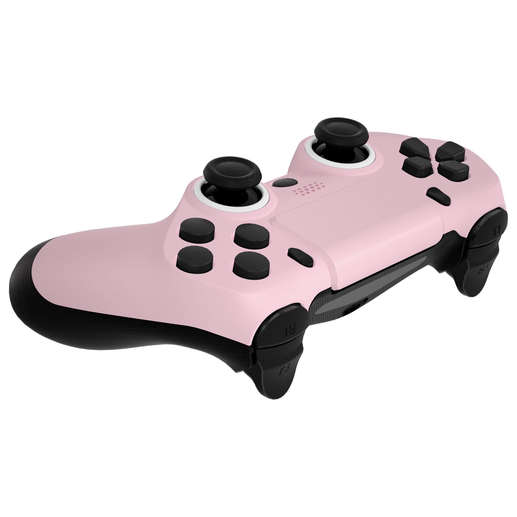 eXtremeRate Cherry Blossom Pink Ghost Faceplate & Touchpad Cover - Compatible with PS4 Slim/Pro Controller (JDM-040/050/055) | Durable Replacement Shell | Gaming Accessories for Customization - Perfect for PS4 Controller Mods & Personalization