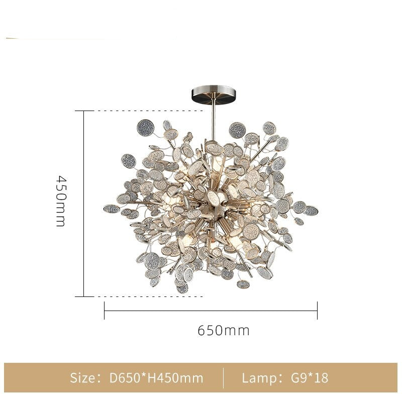 Elegant Crystal Glass Chandelier - Modern Luxury Ceiling Light Fixture for Dining Room, Living Room & Bedroom Decor
