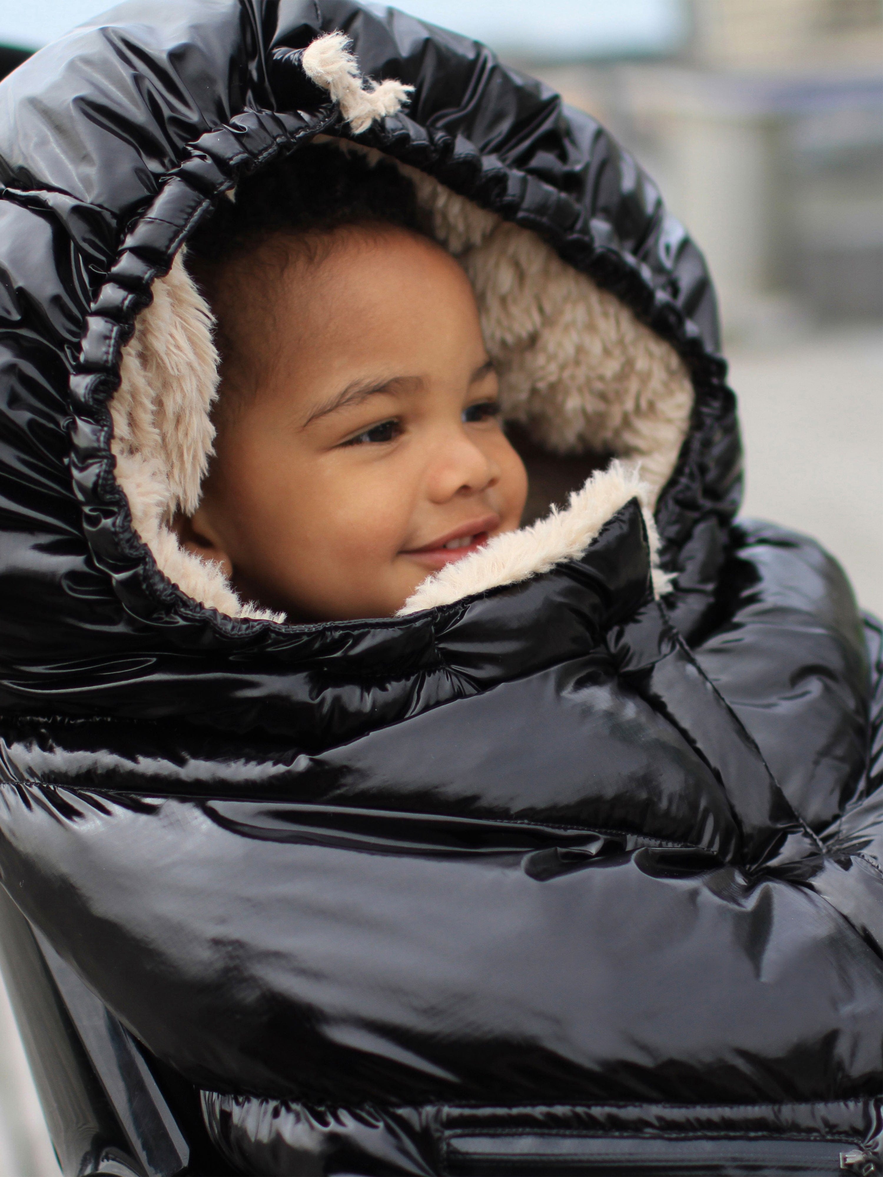 7AM Enfant Baby Blanket 212 Evolution Polar Nest - Soft Warm Black Winter Blanket for Newborns & Toddlers - Perfect for Stroller, Car Seat & Nursery Use