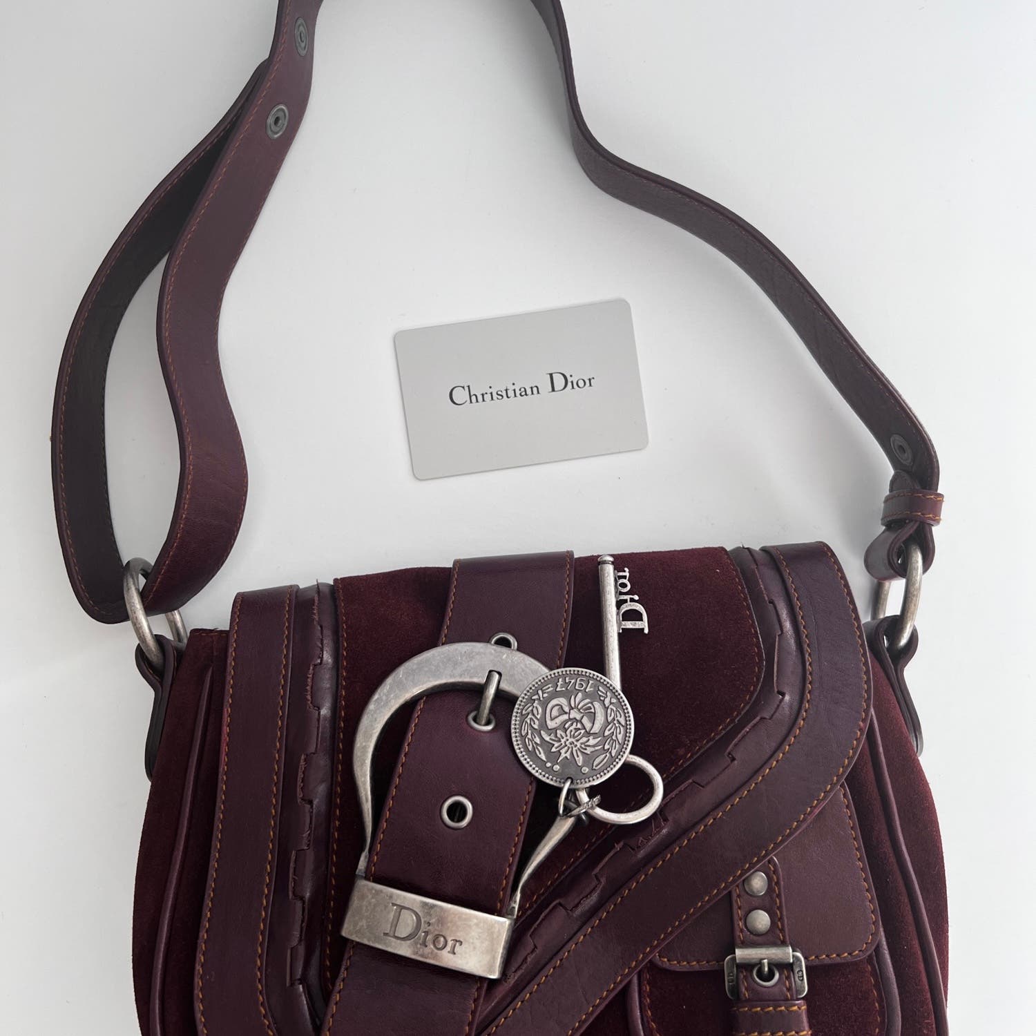 Dior Brown Suede Mini Gaucho Bag - Stylish Crossbody Purse for Women, Perfect for Parties, Dates & Everyday Use