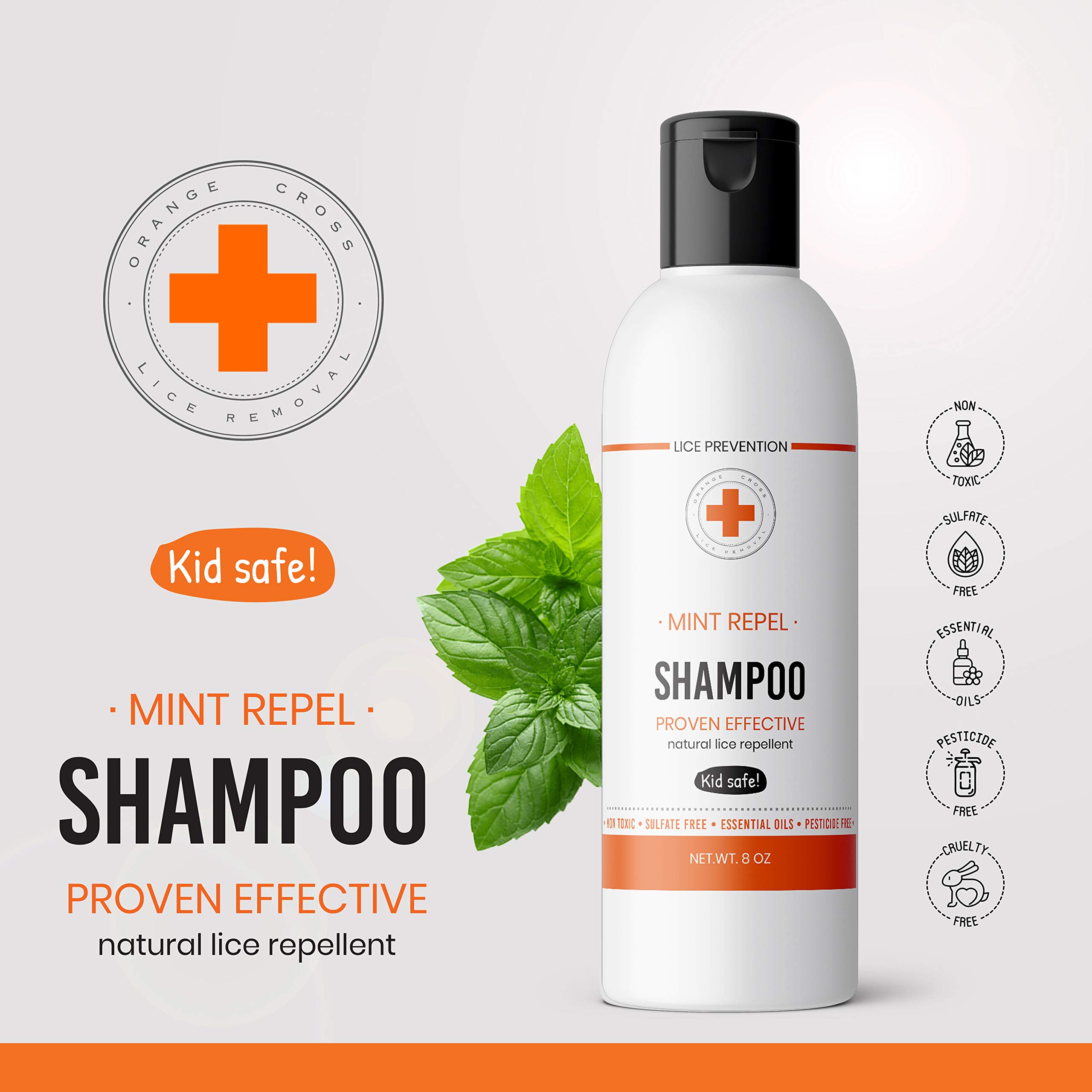 **Lice Shampoo & Stainless Steel Comb for Kids & Adults - Effective Head Lice Treatment, Nit & Super Lice Removal - Perfect for Home, School & Travel Use**